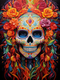 Sugar Skull mit Blauen Augen | Blue-Eyed Sugar Skull by Frank Daske