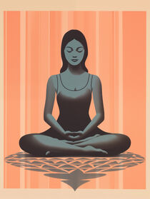 Retro Yoga und Meditations-Poster von Frank Daske