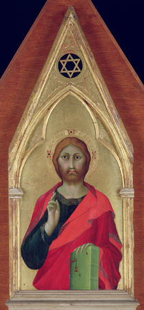 Christ Blessing by Barna da Siena