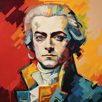 Mozart | Der erste Pop-Musiker | Street Art Graffiti fürs Wohnzimmer von Frank Daske