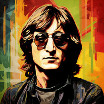Die Musik von John Lennon - Pop Art Portrait von Frank Daske