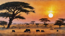 Animals of the Serengeti in art and illustration