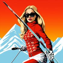 SKIING BEAUTY by Poptonicart by Claudia Sauter