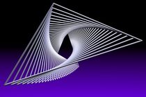 Geometrische Elegance über einer violetten Ebene by artforyou