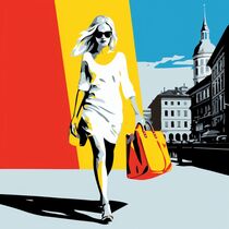 SHOPPING IN ZURICH von Poptonicart by Claudia Sauter