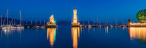 Panorama Hafen von Lindau am Bodensee bei Nacht von dieterich-fotografie