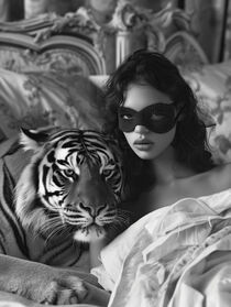 Im Bett mit meinem Tiger | In Bed with my Tiger | SW Model Photo von Frank Daske
