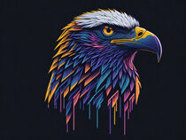 Vector portrait of the head of a bald eagle. by Luigi Petro