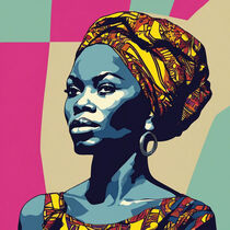 Adama Pop Art Portrait von Ashitey  Zigah