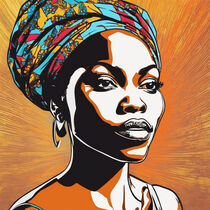 Ayodele Pop Art Portrait von Ashitey  Zigah