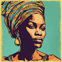 Farida Pop Art Portrait by Ashitey  Zigah