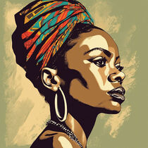 Folasade Pop Art Portrait von Ashitey  Zigah