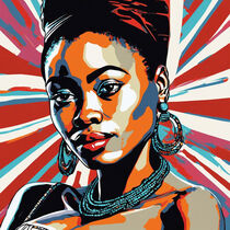 Kalisha Pop Art Portrait von Ashitey  Zigah