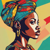 Naima Pop Art Portrait by Ashitey  Zigah