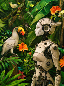 Weiblicher Roboter im Dschungel | Female Robot in the Jungle | Inspiriert von Henri Rousseau von Frank Daske