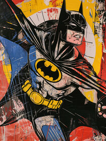 Expressionistischer Batman Pop Art Comic | Expressionist Batman Pop Art Comic von Frank Daske