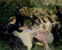 Hip Hip Hurrah! Artists' Party at Skagen by Peder Severin Kroyer