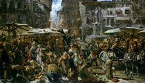 The Market of Verona von Adolph Friedrich Erdmann von Menzel
