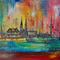 'Bremen mit Rathaus, Weserstadion & Universum - abstrakte Malerei & moderne Kunst' by alexandra-brehm