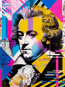 Mozart | Memphis Pop Art Style von Frank Daske