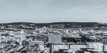 Skyline Stuttgart am Abend - monochrom von dieterich-fotografie