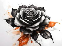 schwarze Rose mit colorkey von blackandwhiteforyou