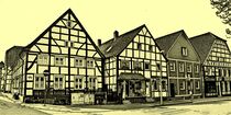 Fachwerkgrafik Dorf Horneburg by Edgar Schermaul