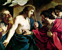The Incredulity of St. Thomas  by Guercino