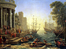 Seaport with the Embarkation of St. Ursula  von Claude Lorrain