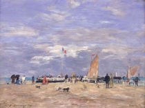 The Jetty at Deauville von Eugene Louis Boudin