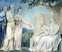 Illustrations of the Book of Job; Job accepting Charity von William Blake