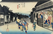 Goyu: Waitresses Soliciting Travellers by Ando or Utagawa Hiroshige