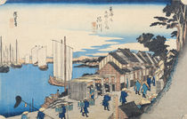 Shinagawa: departure of a Daimyo by Ando or Utagawa Hiroshige