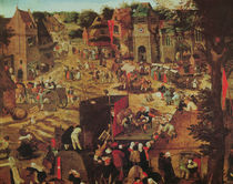 Kermesse with Theatre and Procession  von Pieter Brueghel the Younger