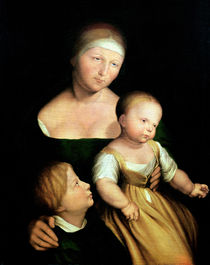 The Artist's Wife and Children by Hans Holbein the Younger