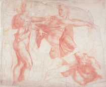 Studies of Male Nudes  von Michelangelo Buonarroti