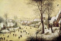 Winter Landscape with Skaters and a Bird Trap by Pieter the Elder Bruegel