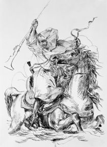 Arab Horseman  by Ferdinand Victor Eugene Delacroix