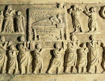 Relief depicting a funeral scene  von Roman