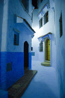 'Night in Chefchaouen Medina, Morocco.' by Tom Hanslien