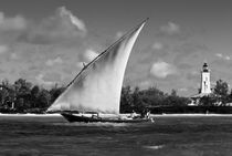 Zanzibar Dhow & Lighthouse von Russell Bevan Photography