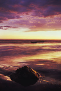 Beach and Sea at Sunset von Melissa Salter