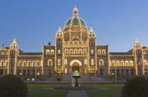 Canada, BC, Victoria, BC Legislature Building at Dusk by Danita Delimont