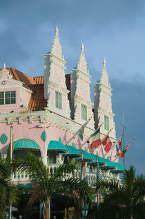 ABC Islands - ARUBA - Oranjestad: Dutch Style Architecture on LG Smith Boulevard by Danita Delimont