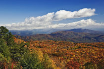Autumn view of Southern Appalachian Mountains from Blue Ridge Parkway, Carolina by Danita Delimont