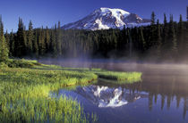 N.A., USA, Washington, Mt. Rainier Nat'l Park Reflection Lake, early morning von Danita Delimont
