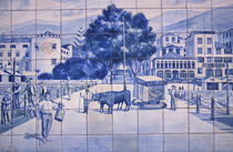 Portugal, Madeira-Funchal. Historic Azulejos Tiles. by Danita Delimont