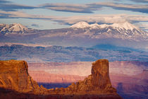 USA, Utah. Scenic of La Sal Mountains from Dead Horse Point State Park by Danita Delimont