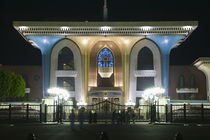 Oman, Muscat, Walled City of Muscat. Sultan's Palace / Evening by Danita Delimont