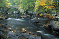 The bridge at Packers Falls on the Lamprey River.  Durham, NH by Danita Delimont